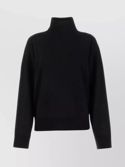 BOTTEGA VENETA OVERSIZED WOOL SWEATER WITH RIBBED MOCK TURTLENECK