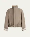 Bottega Veneta Oversized Zip Fluid Cotton Twill Blouson In Nocenatur
