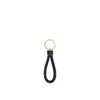 Bottega Veneta P74 Ready Leather Keyring In Black