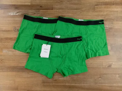 Pre-owned Bottega Veneta Pack Of 3 Green Cotton Boxer Briefs Large