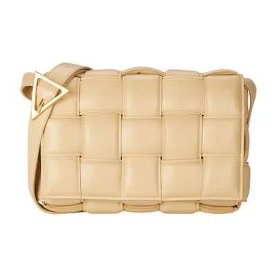 Bottega Veneta Padded Cassette Bag In Porridge Gold