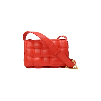 Pre-owned Bottega Veneta Padded Cassette Bag 'sunburst/gold' In Red