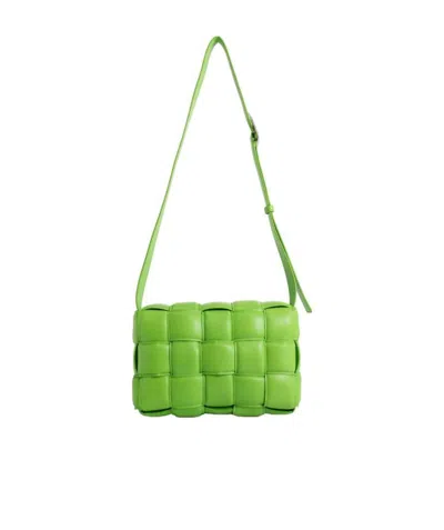 Bottega Veneta Padded Cassette Crossbody Bag In Green