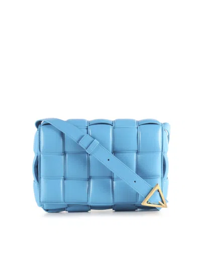 Bottega Veneta Padded Cassette In Leather In Blue