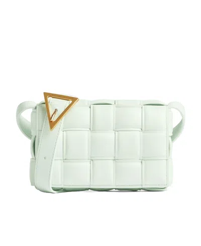 Bottega Veneta Padded Cassette Leather Crossbody Bag In White