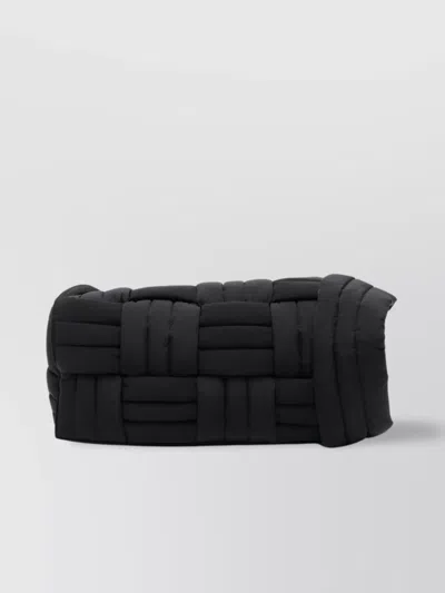 Bottega Veneta Intreccio Padded Shoulder Bag In Black
