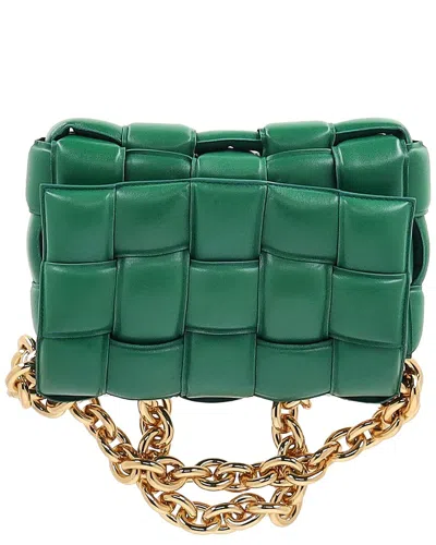 Bottega Veneta Padded Cassette Shoulder Bag (authentic Pre-loved) In Green