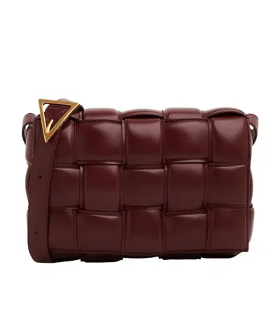 Bottega Veneta Cassette Padded Intrecciato Leather Shoulder Bag In Brown