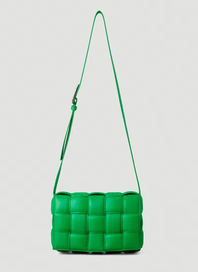 Bottega Veneta Padded Cassette Shoulder Bag In Green