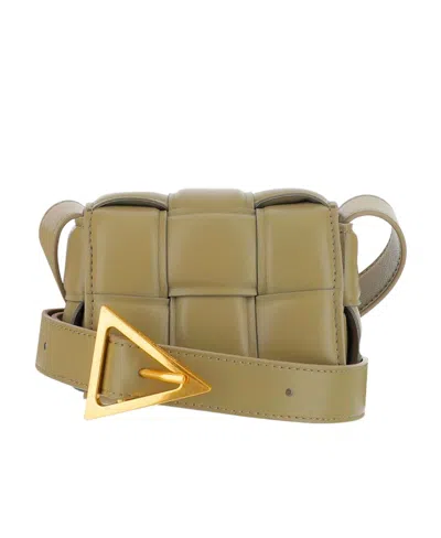 Bottega Veneta Padded Cassette Shoulder Bag In Green