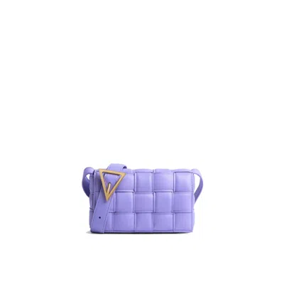 Bottega Veneta Padded Cassette Shoulder Bag In Lilac