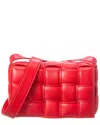 Bottega Veneta Cassette Small Padded Intrecciato Crossbody Bag In Red