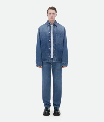 Bottega Veneta Padded Denim Jacket In Blue