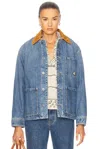 Bottega Veneta Padded Denim Jacket In Mid Blue