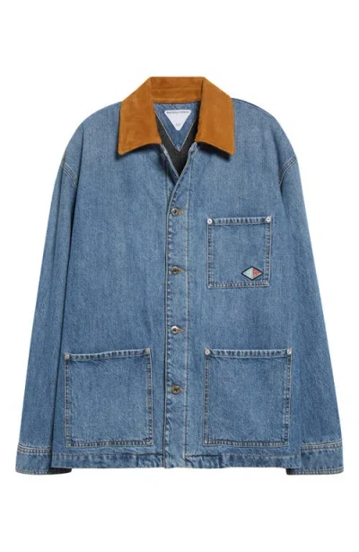 BOTTEGA VENETA BOTTEGA VENETA PADDED DENIM WORKWEAR JACKET