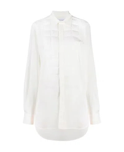 Bottega Veneta Padded-detail Long-line Shirt