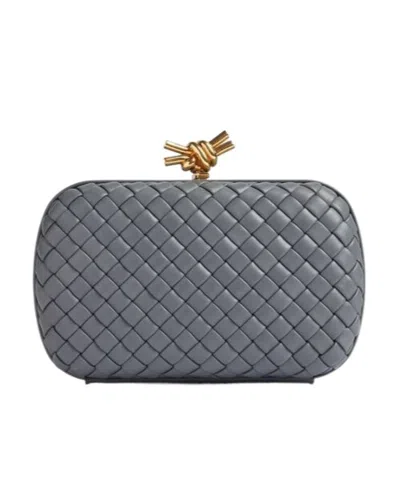 Bottega Veneta Padded Intraccio Cosmetic Bag In Gray