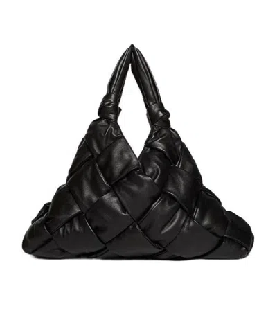 Bottega Veneta Padded Intrecciato Tote Bag In Black