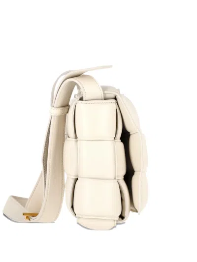 Pre-owned Bottega Veneta Padded Intreccio Leather Cross Body Bag In Neutral