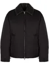 Bottega Veneta Intrecciato Leather-trimmed Shell Down Jacket In Black  