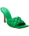 Bottega Veneta Padded Stretch Mule Sandals In Green