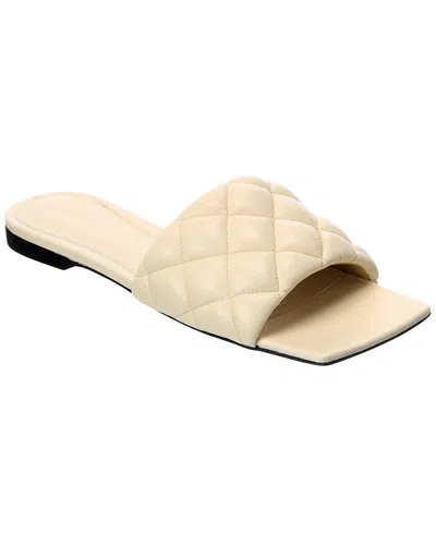 Bottega Veneta Padded Leather Sandal In White