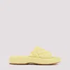 Bottega Veneta Flat Sole Padded Leather Sandals In Lemonade