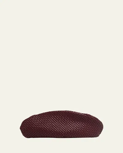 Bottega Veneta Padded Leather Sculptural Clutch Bag In Burgundy