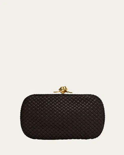 Bottega Veneta Padded Leather Sculptural Knot Clutch Bag In Fondant