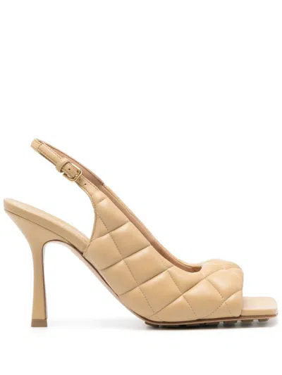 Bottega Veneta Padded Leather Slingback Sandals In Neutral