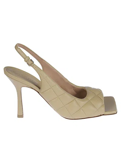 Bottega Veneta Padded Leather Slingback Sandals In Beige