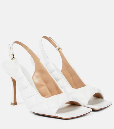 Bottega Veneta Padded Leather Slingback Sandals In Optic White