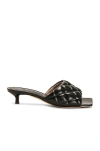 Bottega Veneta Padded Leather Sandals In Black