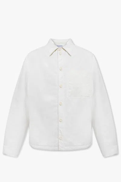 Bottega Veneta Padded Nylon Jacket In White
