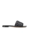 Bottega Veneta Woman Sandals Black Size 11 Soft Leather In Black