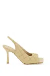 Bottega Veneta Padded Slingback Sandals With Quilted Texture And Stiletto Heel In Neutrals