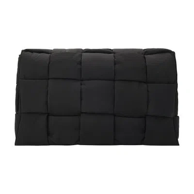 Bottega Veneta Padded Tech Cassette Bag In Black Silver