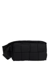 Bottega Veneta 'padded Tech Cassette' Black Cross Body Bag In Techno Fabric Man In Multicolor