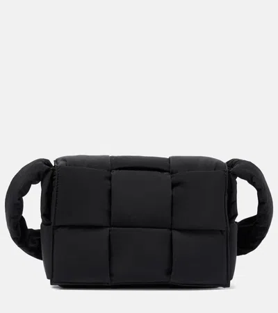 Bottega Veneta Candy Padded Tech Cassette Shoulder Bag In Black Silver