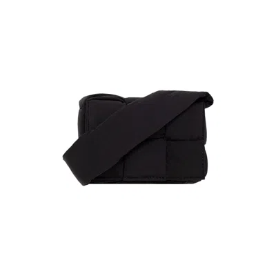Pre-owned Bottega Veneta Padded Tech Mini Cassette Shoulder Bag 'black/silver'