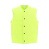 Bottega Veneta Lemon Technical Nylon Intreccio Vest In Green