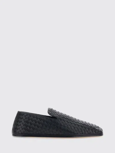Bottega Veneta Palazzo Intrecciato Leather Slip-on Shoes In Black