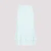 Bottega Veneta Cotton Midi Skirt For Women – Ss24 Collection In Blue