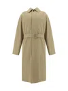 Bottega Veneta Light Cotton Twill Trench Coat In Nude