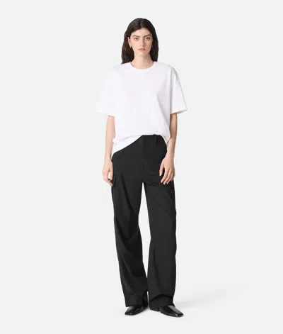 Bottega Veneta Pantalon Cargo En Laine Fine In Black