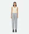 Bottega Veneta Printed Leather Jersey Jogger Trousers In Grey