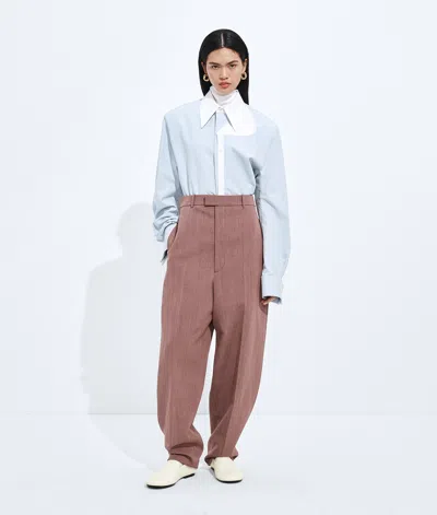 Bottega Veneta Wool And Linen Trousers In White