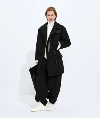Bottega Veneta Wool And Nylon Pants In Black