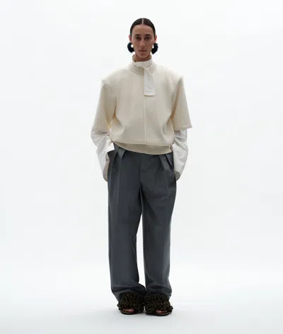 Bottega Veneta Wool Mohair Pants In Gray