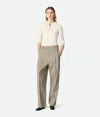 Bottega Veneta Pantalon En Viscose Mouchetée In Neutral